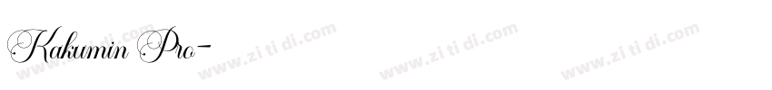Kakumin Pro字体转换